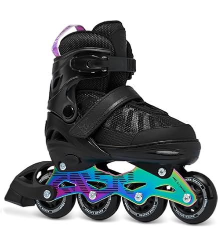 Pattini In Linea RAVEN 2in1 Regolabili Per Bambini - Convertibili In Pattini Da Ghiaccio, Con Ruote LED