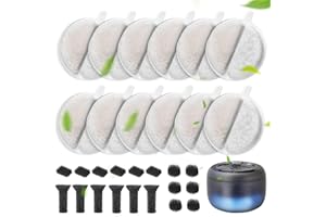 Filter Katzenbrunnen, Ordaspet 12 Stück Ersatzfilter & 18 Schwamm, Filter Katzenbrunnen mit Aktivkohle und Ionenaustauschharz für 84 FL oz/2.5L Trinkbrunnen für Katzen und Hunde