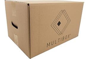 FORENTEX Pack 8 Cajas Cartón Mudanza y Almacenaje Con Asas Reforzado 51617 Resistente 430x300x250mm Fabricado En España diseño ergonómico Multiusos logística Mercancías Documentos Organizador Trastero