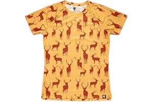 HOOPOE RUNNING APPAREL HOOPOE Maglietta da Corsa Uomo Cervo, Manica Corta, DryClim, Gym, T-Shirt Running, Sportivi, Originale, Divertente, OhMyDeer