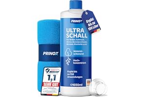 ‎PRINOX PRINOX Ultraschallreiniger Konzentrat 1030ml - Extrem ergiebig - Für Brille, Schmuck, Gebiss & Kleinteile - Für Ultraschallgeräte, Ultraschallbad