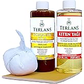 مجموعة تلميع الخشب الطبيعي Terlans Shellac + Lin Oil + كرة منزلقة + صنفرة إسفنجية