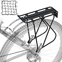 Porte-Bagages Arrière Universel En Métal Pour Vélo - Support Cargo Lourd Avec Étrier Et Sangles