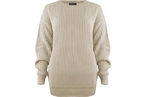 SA Fashions® Oversized New Ladies Womens Chunky Baggy Jumper Knitted Sweater Thick Top S-XXL 8-22