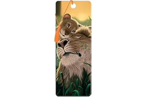 3D LiveLife Marcapaginas - Amor de padre de Deluxebase. Un marcapáginas de leones con 3D lenticular e ilustraciones con licencia del reconocido artista Schim Schimmel