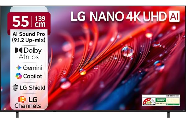 LG 139 cms (55 inches) U8 AI Series 4K Ultra HD (3840 x 2160) Smart webOS LED TV 55NU870BPLA 2026