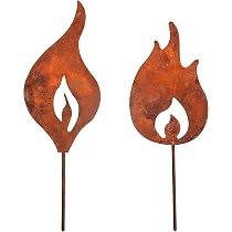 Flammes Décoratives Rostikal - Lot De 10 | Style Rouillé 5 Cm - Décoration Noël, Avent Et DIY