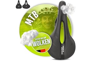 Velmia Bicycle Saddle - Comfortable Saddle for Men and Women - 3 Zone Concept - Waterproof Bicycle Seat with Ergonomic Design