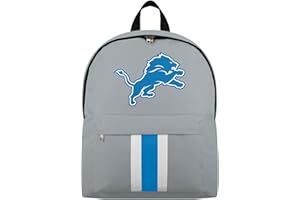 FOCO NFL Offiziell lizenzierter Team-Farbe, Primär-Logo, einfarbig, gestreift, Fußball-Schultasche, Reiserucksack