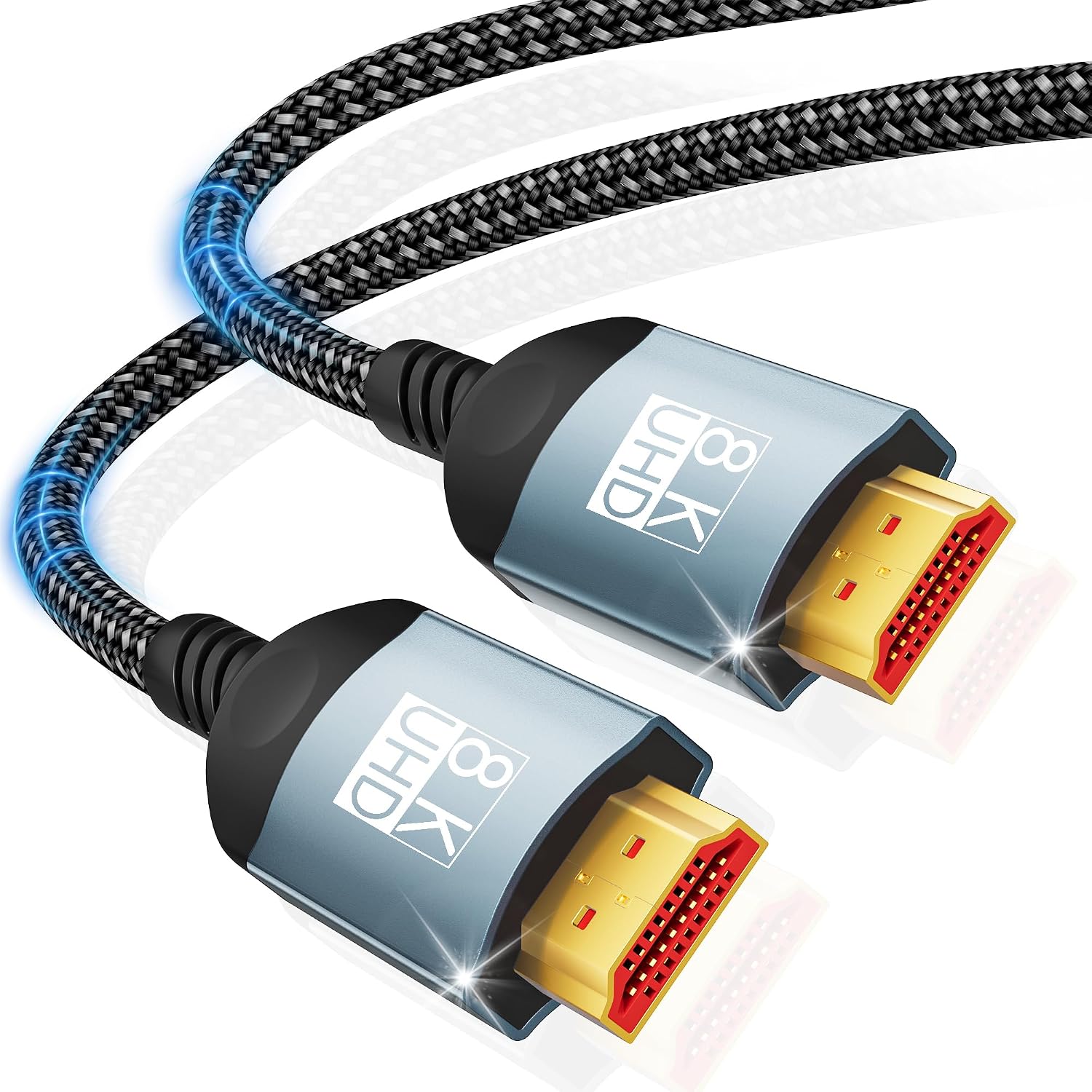 Lumivtx Cable HDMI de 1,5m,10K 8K,ultra alta velocidad 10K,8K@60 Hz 4K@240Hz,compatible con HDMI 2.1,HDR10+,eARC,3D,HDCP 2.2y2.3,VRR,DTS:X,compatible con PS5/4,X-Box,HDTV,monitor,portátil y proyector