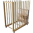 UNZERO Art Storage Rack, Art Canvas Storage, Canvas Boards Rack Art Storage with Handle & Caster Wheels for Drawing Board, Panel, Paper Pad for Art Studios, Artworks, Gallery
