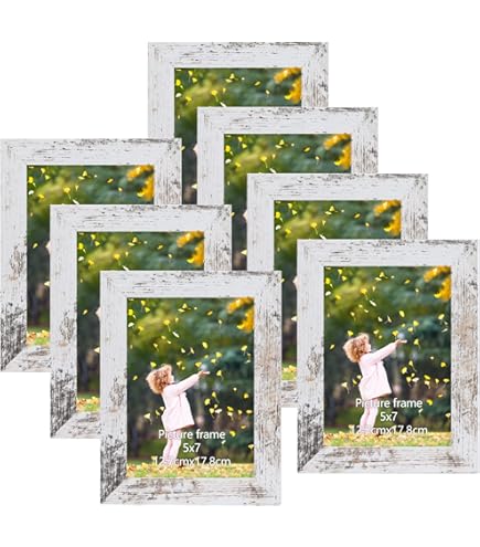 PETAFLOP Cadre Photo 15x20, Lot De 2 Cadres En Bois Rustiques Et