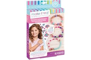 Make It Real – Bedazzled! Charm Bracelets – Blooming Creativity. DIY Charm Bracelet Making Kit for Girls. Arts and Crafts Kit to Create Unique Tween Bracelets with Beads, Charms & Tattoo Stickers