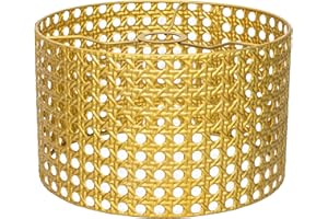 OSASY Abat-jour de Lampe Suspendue en Abats-jour Métal Ajouré, Motif Géométrique Doré pour eclairer et decorer