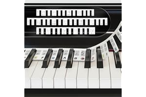 HomeGadget Teclado de piano desmontable [ideal para principiantes] - Cubierta de silicona de 88 teclas - Etiquetas de notas para aprender - entregadas en una caja pequeña - Colorado