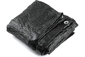 TMGJSHD Red De Sombreo para Invernaderos Red De Sombreado para Exteriores A Prueba De Rayos UV con ProteccióN De Esquinas ProteccióN De Plantas De Flores De JardíN Negro De 8 Pines (3mx6m/9.8ftx19.7ft)