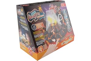 AQUA DRAGONS Tanque volcánico Aqua Dragon, base de luz LED roja, kit de juguetes educativos STEM, incubar y cultivar huevos de mascotas acuáticas, comida, cuchara, lupa, para niños de 6 años en adelante