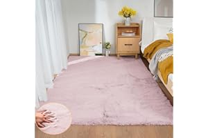 ORINOVA Tappeto Camera da Letto Rosa 150x215 cm Salotto Morbido Grande Tappeto Lavabile Moderno Rettangolare