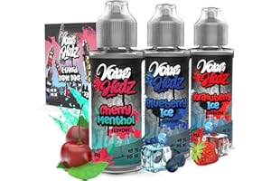 VAPE HEDZ Vape Juice No Nicotine – Triple Pack Fruit E Liquid - 100 ml - Vape Fluid 70/30 Ratio - Kit Gift for Men and Women - 400 ml Short Fill E Cigarette Vape Liquid - No Tar Or Tobacco