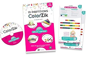 FUZEAU - Libretto CD Colorzik "Speciale filastrocche" - Metodo per riprodurre musica senza solfegio - 10 partizioni colorate per riprodurre filastrocche + 1 CD + testi - a partire da 3 anni