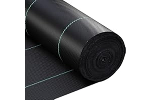 VELPAX Weed Control Membrane 1Mx50M Heavy Duty Weed Control Fabric, UV stabilised Weed Barrier Fabric,Ground cover Membrane for Weed Barrier in Ground Cover,Garden,Raised Bed, Underdecks and Walkways