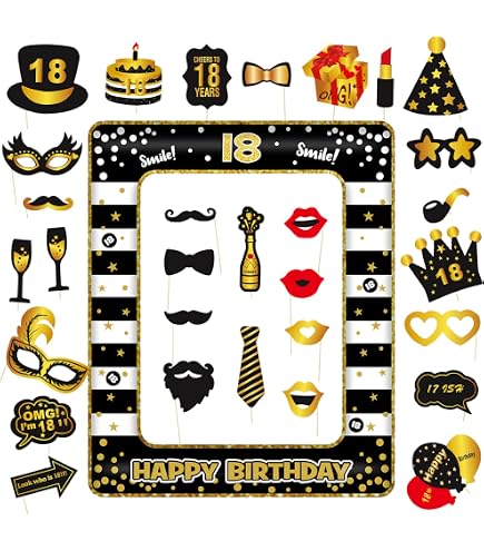 Accessoire Photobooth Kit Déco 30 Ans - 31 Accessoires Photobooth Anniversaire - Pour Fête, EVJF, Cadeau Original 31 Pièces Fun