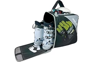 Driver13 ® Bolsa para Botas de Esquí con Compartimento para Casco, Negro-Gris