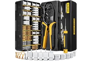 DxCRIMP Kit Pince à Sertir Connecteurs Auto & Moto | Connecteur Automobile 2.8mm (2, 3, 4, 6, 9 Broches) | Compatible Câbles 0.25-2.5mm² | pour Voiture Camion Scooter Bateaux Électrique Instruments