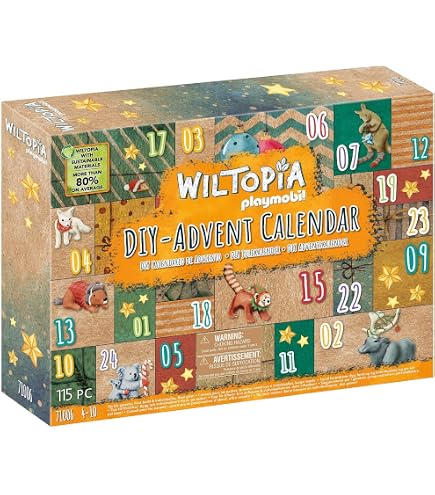 Calendrier De L'Avent Schleich Wild Life 2017 - Figurines Animaux, Coffret Cadeau