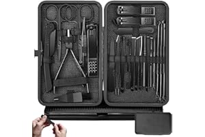 DSZEMIE 24Pcs Nail Clippers Set for Mens Grooming Kits, Mens Manicure Set for Women, Nail Scissors Stainless Steel Professional Pedicure Sets for Feet, Nail Care Tools Grooming Kit with Travel Case