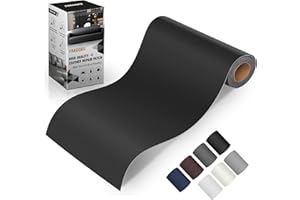 FBKOQKU Patch de Réparation en Cuir, 10 x 200cm Reparation autocollant cuir, Patch Cuir Auto-adhésif rénovation pour Canapé, Siège, Vestes, Artisanat（Lisse Noir）