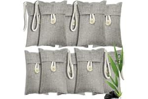 MEGAROOM Bamboo Air Purifying Bags 10 x 100g - Natural Air Freshener - Activated Charcoal Odour Absorber - Activated Charcoal Bag - Natural Car Air Freshener, Shoe Deodoriser, Home, Pet, Closet Odour