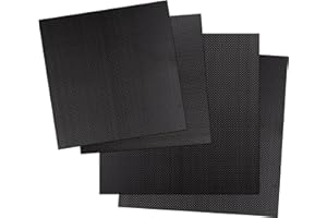 Kalolary Carbon Fiber Board Plate, 3K Real Carbon Fiber Sheets Available in 0.5mm-5mm Plain Weave Twill Weave Carbon Fiber Sheets 100% Glossy Surface Carbon Fiber Sheet (Plain Weave, 240 * 240 * 3mm)