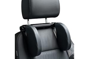 Ticarve Car Headrest Cushion, Adjustable Car Seat Head Neck Support Car Neck Pillow with Car Headrest Hook Car Sleeping Pillow for Children and Adults, Black