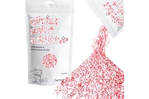 Hemway Glitter Paint Additive 100g / 3.5oz Crystals for Acrylic Emulsion Paint - Interior Wall, Furniture, Ceiling, Wood, Varnish, Matte - Chunky (1/40" 0.025" 0.6mm) - Light Rose Gold