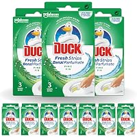 Duck WC Fresh Strips Lime – 3 Reinigungsstreifen Für Die Toilette, Wirken Bis Zu 4 Wochen
