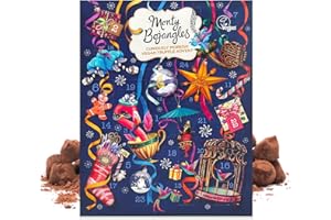‎MONTY BOJANGLES Monty Bojangles 2025 Adventskalender mit kakobestäubten, veganen Schokoladentrüffeln | 3 Geschmacksrichtungen – Caramel Haze, Cocoa Berry Blush, Cocoa Nib Nights | 235 g