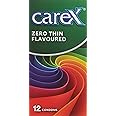 Carex Zero Thin Flavoured Condoms | 30% Thinner With Flavour | 12 Count