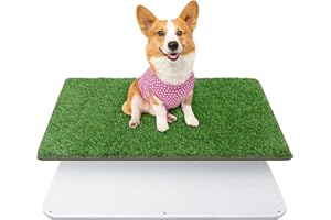 PICK FOR LIFE Bac à litière réutilisable pour chien - Gazon artificiel très perméable avec tapis lavable pour chiot - Pour la maison, l'appartement