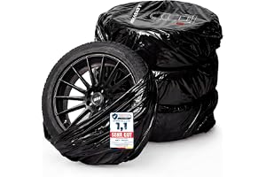 HASKYY 4x Däckväska Bildäcksskydd XXL 110x110cm Vattentät | upp till 22"– skyddsfodral för ren förvaring, transport och lagri