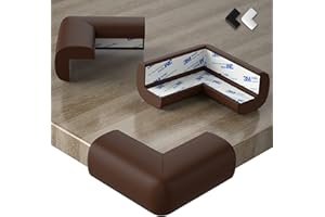 DEASANA® Eckenschutz - Extra große Abdeckung für maximalen Schutz & Kindersicherung - Gummi Kantenschutz Baby mit 3M-Bi-Kleber für stärkste Haftung - Zertifiziertes [Elfenbeinweiß, Schwarz und Braun]