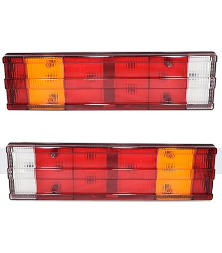 2x Lichtscheiben Ersatzgläser Für Mercedes LKW - Rot/Gelb/Weiß Rückleuchten Set