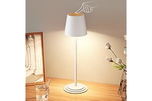 ‎BONSERY Bonsery Lampa stołowa, bezprzewodowa, ściemniana lampa stołowa LED, do użytku na zewnątrz, IP44, wodoszczelna, z akumulatorem, lampa stołowa, ładowana, lampa dotykowa, do użytku wewnątrz i na zewnątrz