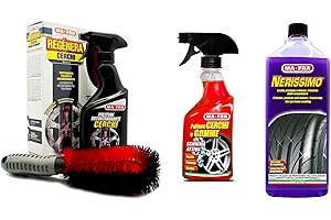HT Hitopseller® Kit MAFRA Decontaminante Cerchi Pulitore Cerchi e gomme e Nerissimo per la Pulizia e lucidatura delle gomme e dei Cerchi Auto Pneumatici