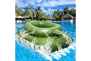 MOYACA Inflatable Tank Float with Water Cannon Squirt Water Gun Toy Pool Tank Float for Kids Adult Summer Pool Party