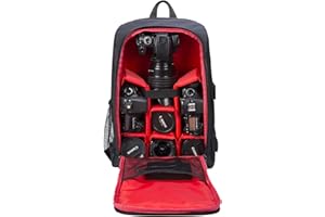 Selighting DSLR - Mochila impermeable para cámara Canon Nikon Sony con soporte trípode