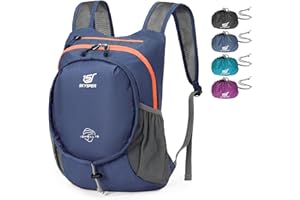 SKYSPER Mochila Plegable Ultraligera 15l Mochilas de Marcha Pequeña Mochila Senderismo Pequeña para Hombre Mujer Viaje Excursiones Cortas Senderismo