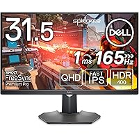 Dell G3223D 31.5" QHD (2560x1440) Monitor Gaming, 165Hz, Fast IPS, 1ms, AMD FreeSync Premium Pro, G-SYNC Compatible, 95% DCI-