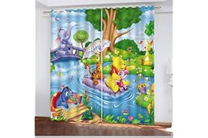 Bfrdollf Winnie the Pooh, set di 2 tende oscuranti, motivo: Winnie The Pooh, per cameretta dei bambini, 150 x 166 cm, 20