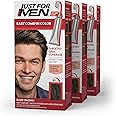 Just For Men Easy Comb-In Color Mens Hair Dye, Easy No Mix Application with Comb Applicator - Dark Brown, A-45, Pack of 3